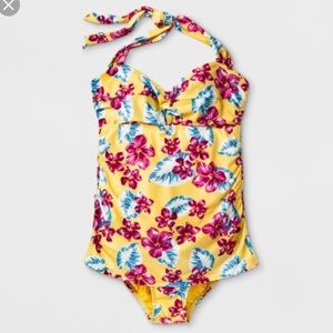 New yellow swimdress in Large